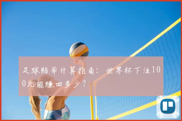 足球赔率计算指南：世界杯下注100元能赚回多少？